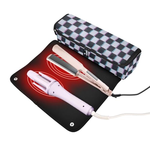 Bolsa de viaje para herramientas de cabello con estera resistente al calor miniatura 2