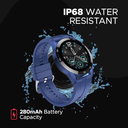 Image of Fire-Boltt Talk 2 Pro Bluetooth Calling Smartwatch, 1.39 inch TFT Display with Dual Button, Hands On Voice Assistance, 120 Sports Modes, in Built Mic & Speaker (Talk 2, Blue)