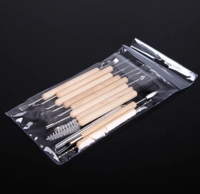 Kit com 11 Estecas para Modelagem | Ferramentas para Escultura em Argila, Biscuit, Massa de Modelar e Artesanato