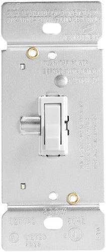 Eaton Ti061-W Trace Dimmer With Combination Single-Pole 3-Way Unit, 600-Watt, White Finish #TOP29