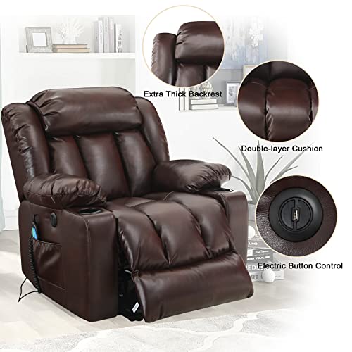 Ashomeli Large Power Lift Recliner Chair For Elderly With Massage And Heating Function (Brown) #TOP4