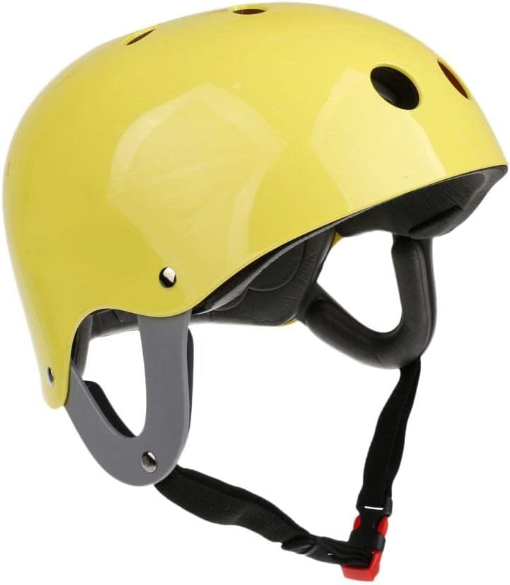 CE Approved Water Sports Helmet | Adjustable Hard Hat for Kayaking Sailing Rafting | Head Circumference 57-62cm | Multi Sport ion for Men Women Kids - Yellow
