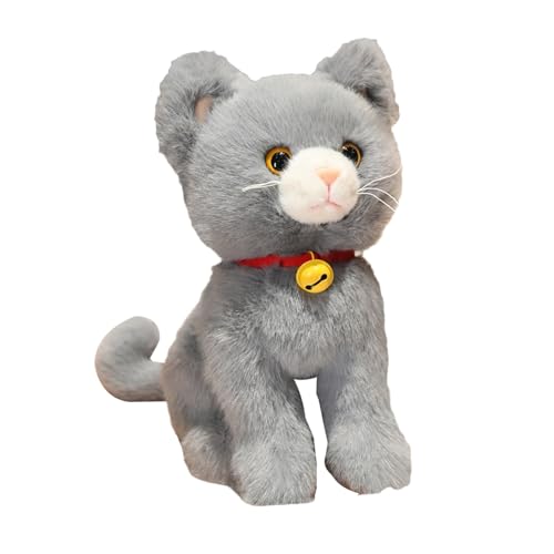 Peluche de chat oreiller doux chaton de 27 cm pour la decoration de chambre