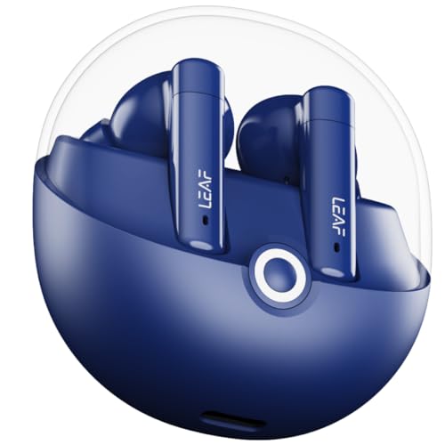 Image of Leaf Buds X514 True Wireless ANC in Ear Earbuds with AI Sound App,Active Noise Cancellation,Transparency Mode,70H Playtime,Quad Mic Enc,40Ms Low Latency,13M Driver, Ipx5, Bluetooth V5.4(Midnight Blue)