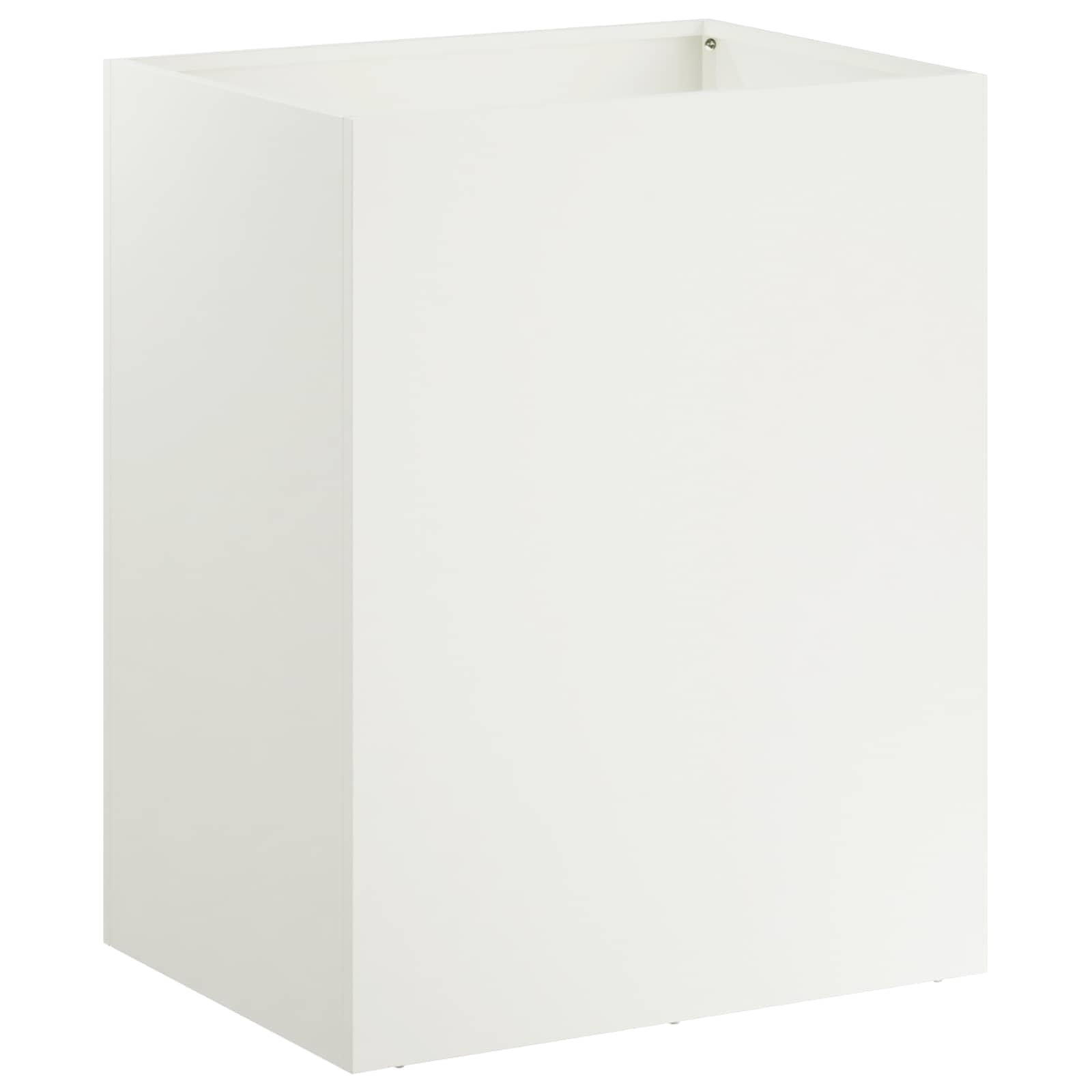 vidaXL Garden Planter White 40 x 30 x 50 cm Cold-rolled Steel — image 1