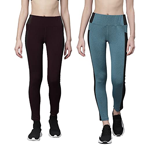 Image of CHKOKKO Women's High Rise Yoga Track Pants Stretchable Sports Tight