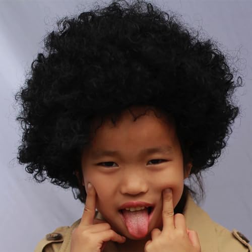 Fancydresswale wig for kids and Adults for role play and fancy dress parties one size fits all (Black)