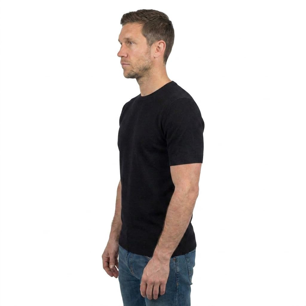 Dalle Piane Cashmere Herren T-Shirt 100% Baumwolle Kurzarm