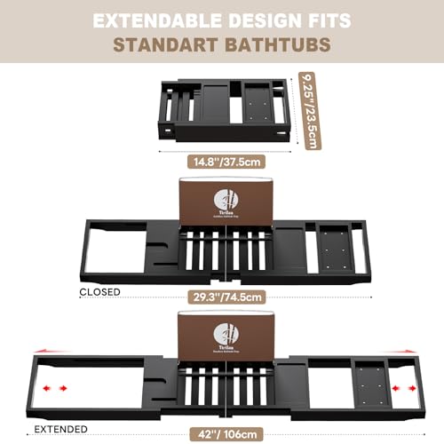 image for Yirilan Foldable Bathtub Caddy, Expandable Bath Tray, Unique House War