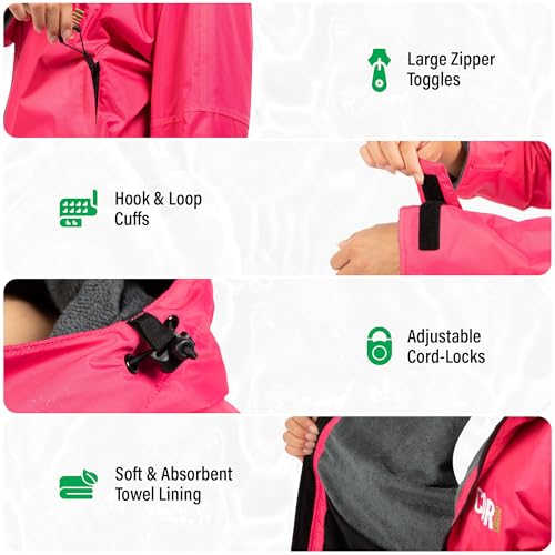 COR Surf Swim Parka for Youth and Adults | Heavy-Duty Weatherproof Swimming Jacket with Size Options for Men, Women and Kids3