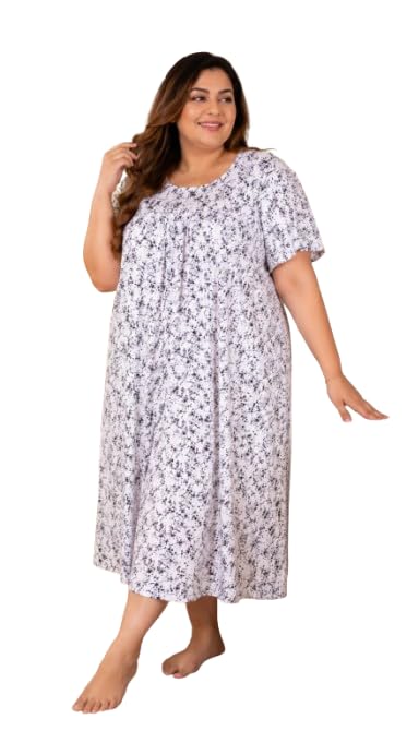 A-Line Maternity Night Dress White-image-45