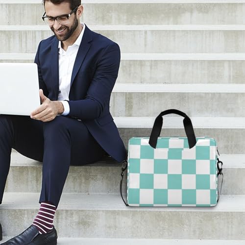 Maletín portátil para laptop 15.6 pulgadas verde y blanco miniatura 3
