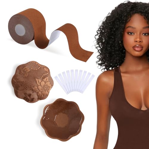 Image of Boob Tape Boobtape, 3 inch Extra Wide Bob Tape for Large Breasts, breast tape, Breast Petal Adhesive Bra