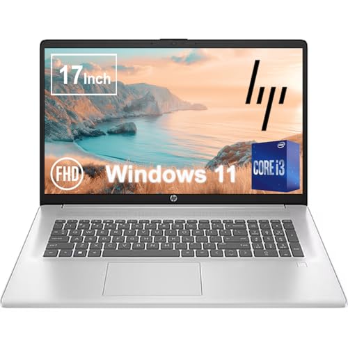Image of HP 17.3 Inch Laptop | Intel Core i3-1215U Hexa-Core Processor | 8GB RAM, 512GB SSD | Windows 11 | Natural Silver | WiFi-6 | True Vision HD Cam | McAfee Smart AI Security Trial | 5Gbs USB-C