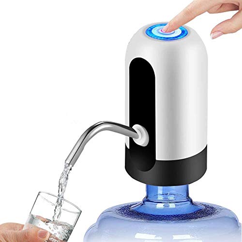 Dispensador de Agua, 5 galones USB, Carga automática, Bomba para Agua portátil eléctrica, extraíble, Apta para Uso en Agua embotellada.W-8