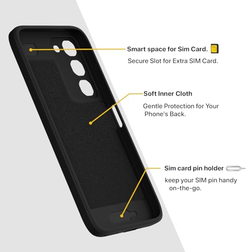 Image of Pikkme Back Cover for Realme P4R 5G Soft Matte Silicone Mag-Safe Design (Mag-Safe Not Support) Camera Protection | Slim Fit Bumper Cover (Black)
