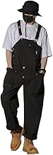 D.IIZOO G0304A Unisex Cargo Overalls, Men's, Large Size, Wide Work Pants, Multi-Pockets, Seams, Work Clothes, Loose, Street Casual, Outdoors, Stylish