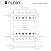 FLEOR Alnico 5 Guitar Pickup Double Coil Humbucker Pickups Neck and Bridge Set Black