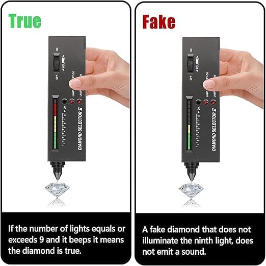 Image of Professional Diamond Selector II - High Accuracy Diamond Tester Pen for Jewelry, Gemstone & Diamond Testing, Portable Gemological Tool with Protective Case and Testing Platform