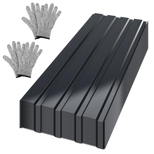 Peviasot Profilblech 24 Stück Trapezblech Blech Dachplatten Verzinkt Dachplatten Wellblechplatten 129cm x 46cm = 14 m Dachblech Stahl 0 25mm für Carport Gartenhaus Dach Anthrazit