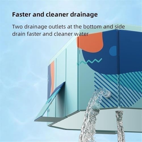 Premium 9.8ft Rectangular Above Ground Pool - Foldable Outdoor Swimming Pool for Backyard, Garden Parties, Kids Fun, and Pet Dog Swimming