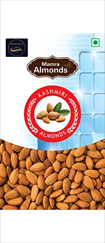 Image of Snow Hills Kashmir Premium Kagzi Mamra Almonds - 3kg, Soft Shell, Easy to Break | 100% Pure, Organically Cultivated | High Oil Content, Rich in Antioxidants, With Shell, Crack and Enjoy