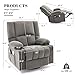 Reedvales Oversized Recliner Chair for Adults, Swivel Rocker Recliner with Heat and Massage Lazy Boy Recliner,Recliner Chairs Single Sofa Seat with Cup Holders(Grey, Electric)