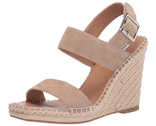 Steve Madden Women's Uri Wedge Sandal, Tan Suede, 7.5 Steve Madden Women's Uri Wedge Sandal, Tan Suede, 7.5