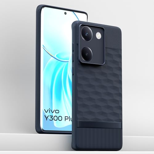 Image of Outlouders Bumper Case for Vivo Y300 Plus 5G | Full Camera Protection | TPU Soft Flexible Shockproof Back Cover (Blue)