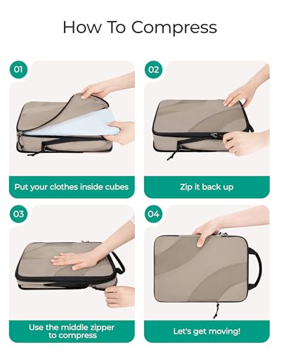 Image of BAGSMART Compression Packing Cubes for Travel