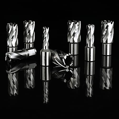 Oscarbide 13 Pcs 3/4"Weldon Shank 1"Cutting Depth And 7/16 To 1-1/16 Inch Cutting Diameter Mag Drill Bits thumb #4