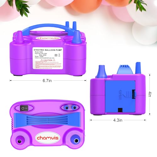 Image of chamvis Balloon Pump Electric, Balloon Air Pump Inflate Pump for Balloons: Blower Machine for Fast and Easy Filling Balloons