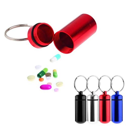 Small Tablets Holder Pill Case First Aid Container with Key Ring Key Chain Valentine's Day/Mother's Day/Father's Day/Wedding/Anniversary/Party/Graduation/Christmas/Birthday Gifts