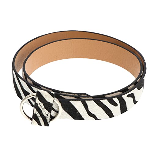 1pc Casual Round Buckle Waist Belt for Women Imitation Leather Zebra Print Design Stylish and Comfortable Waistband for Daily Wear Parties and Casual Occasions
