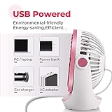 OCOOPA USB Desk Fan Table Fan with Strong Airflow & Quiet Operation, Portable Cooling Fan Speed Adjustable 360°Rotatable Head for Home Office Bedroom Table and Desktop - Image 5