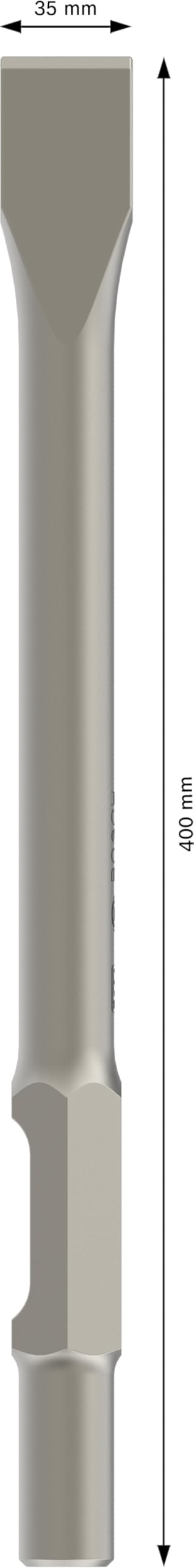 Bosch Accessories 2608690112 Burin plat Queue 6 pans 30 mm 400 x 35 mm, Gris