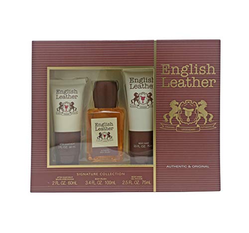 English Leather 3 Piece Gift Set: After Shave Balm, Body Wash, and Body Splash by Dana