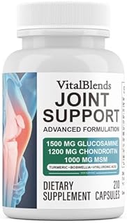 Glucosamine Chondroitin Turmeric Msm Boswellia - Joint Support Supplement for Relief 210 Tablets for Bones, Back, Knees, Hands (210 Capsules)