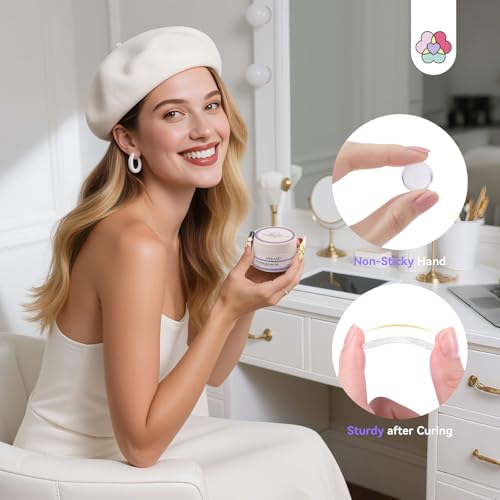 Image of SAVILAND Advanced Solid Builder Nail Gels: Non-Stick 3D Nail Gel Clear Scluplting Gel for Nails Art 30 Days Long-Lasting 4-in-1 Function Extension Carving No Damaging DIY Salon 15g