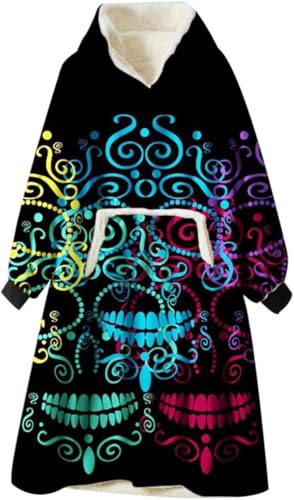 Manta tipo sudadera con capucha de microfibra extragrande unisex talla única 2