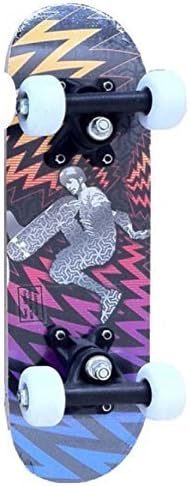 Multicoloured Skater Deck Street Kidz 16.5" Double Kick Mini Skateboard