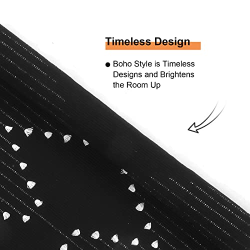 Kimode Boho Black Runner Rug 2.3' X 5.3',Moroccan Washable Entryway Area Rug With Tassel,Hand Woven Diamond Print Indoor Floor Rugs For Laundry Bedroom Living Room Kitchen #TOP3