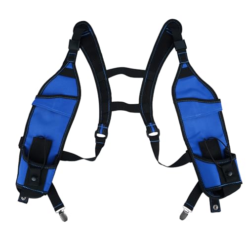 KUNN Funda universal de hombro doble para radio, soporte de radio bidireccional con clip para cinturón, sin arnés de radio estilo pecho para BaoFeng, Motorola, soporte para walkie talkie para bombero,