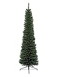 Diámetro cm. 60 Kaemingk - Árbol de Navidad (210 cm), diseño Estrecho, Color Verde
