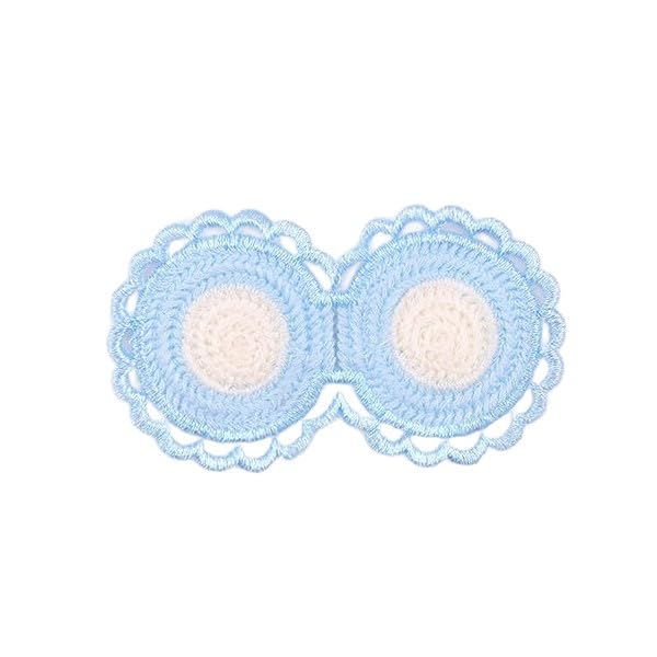 Naszywka haftowana 11 * 5 CM 20 SZTUK Haftowane Naszywki z Uszami, Aplikacje Żelazkowe, Chińskie Na Ubrania, Duże Do Szycia Kurtkę Jeansową(Light Blue)
