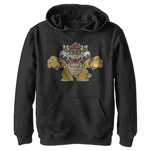 Nintendo Just Bowser Youth Pullover Hoodie Black