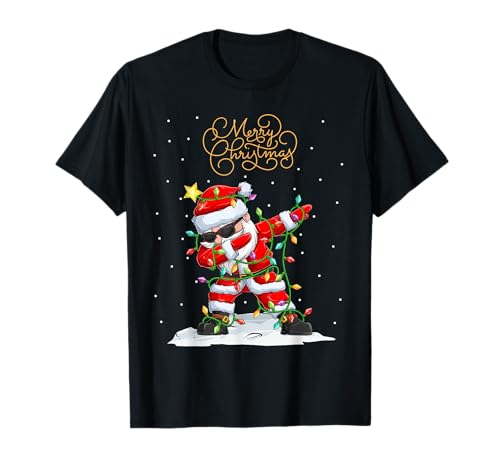 Santa Claus Dabbing Snow Dab Xmas Lustiges Weihnachtsmann T-Shirt