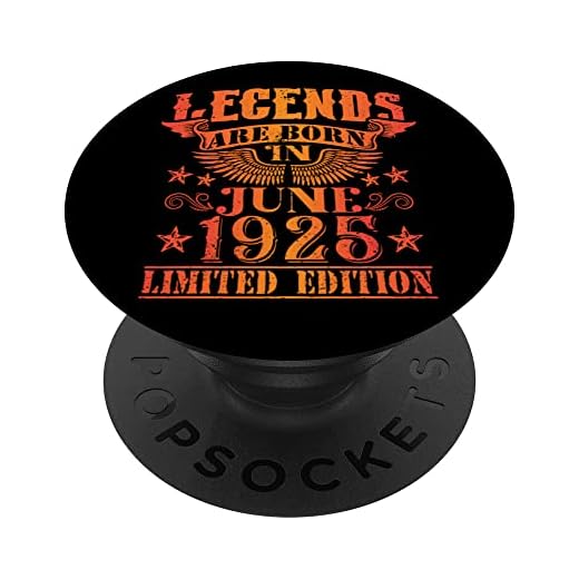 Cumpleaños Junio 1925 Edición Limitada Regalo Legend June PopSockets PopGrip Intercambiable