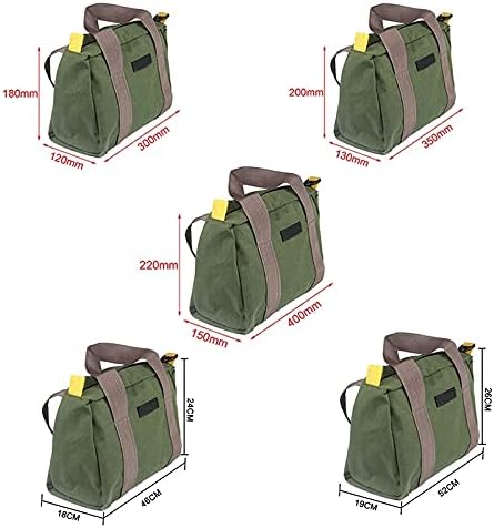 1pc Multi-function Canvas Waterproof Hand Tool Storage Carry Bags Portable Toolkit Metal Hardware Parts Organizer Pouch for Home (16-inch) image 4
