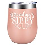 Gifts for Grandma, Grandma Gifts, Grandma Christmas Gifts, Funny Grandma Gifts from Granddaughter, Grandson - New Grandma, Granny, Grandmother, Mimi, Gigi, Nana Gifts - LEADO Grandma Mug Wine Tumbler